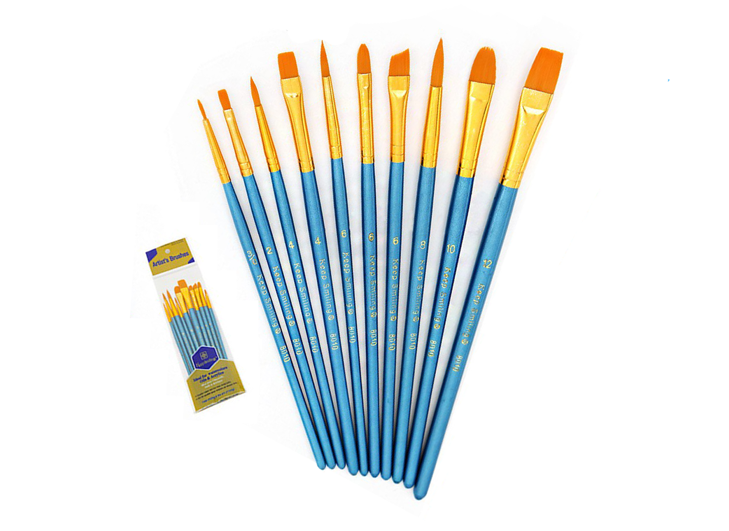 ACRYLIC PAINT BRUSH SET (10 PCS) *HIGH QUALITY*